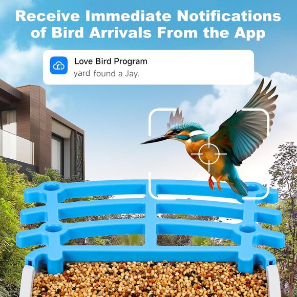 Smart Bird Feeder with Camera Solar Powered & Wireless Outdoor, HD Auto-Capture - Picture 3 of 6